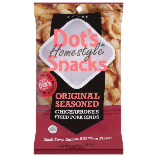 Dot's Homestyle Snacks Chicharrones, Original Seasoned, Crispy