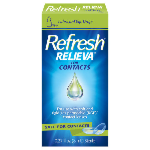 Refresh Relieva Eye Drops, Lubricant, for Contacts