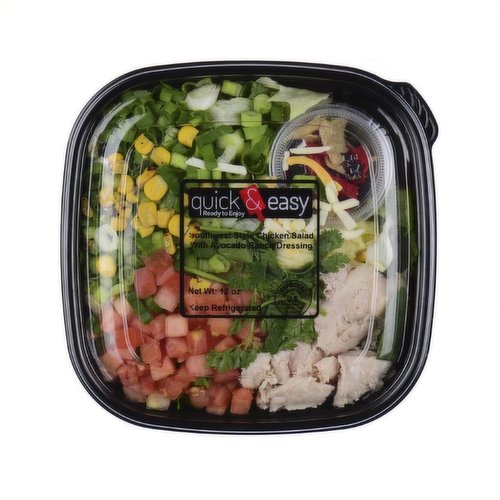 Southwest Style Chicken Salad with Avocado Ranch Dressing