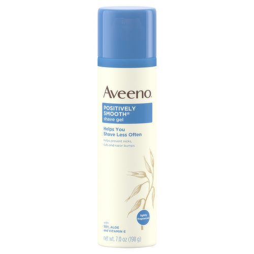 Aveeno Positively Smooth Shave Gel, Lightly Fragranced