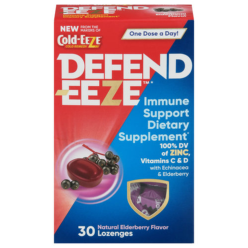 Defend-Eeze Immune Support, Lozenges, Natural Elderberry Flavor