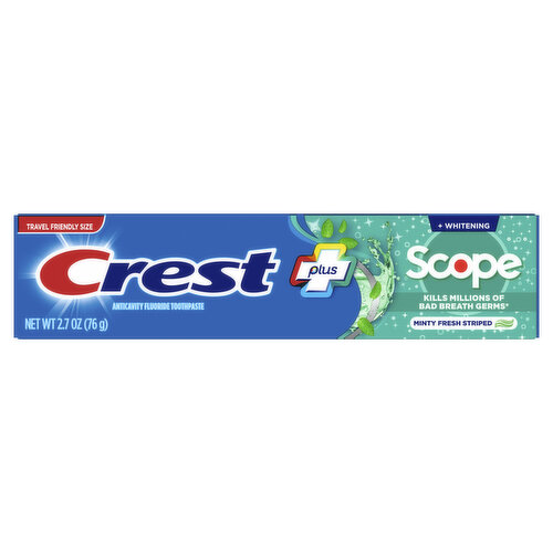 Crest Whitening Plus Scope Whitening Plus Scope Toothpaste, Minty Fresh, 2.7 oz
