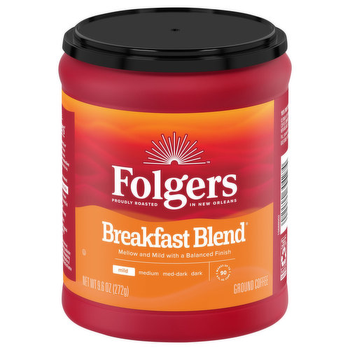 Folgers Coffee, Ground, Mild, Breakfast Blend