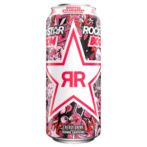 Rockstar Boom Energy Drink, Whipped Strawberry