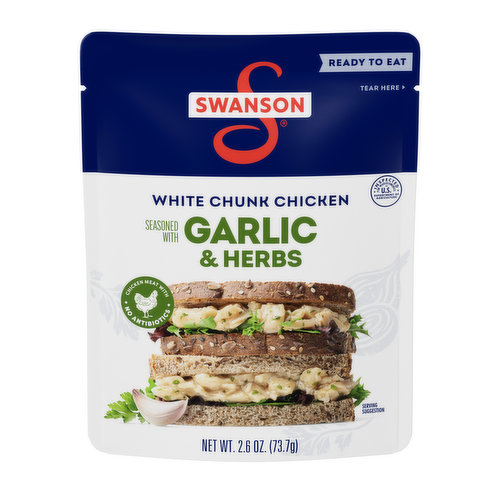 Swanson® Garlic and Herbs White Chunk Fully Cooked Chicken