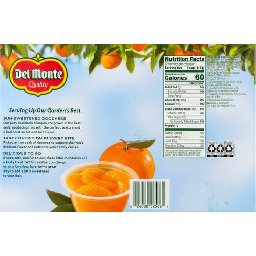 Calories in Tangerines (Mandarin Oranges) and Nutrition Facts