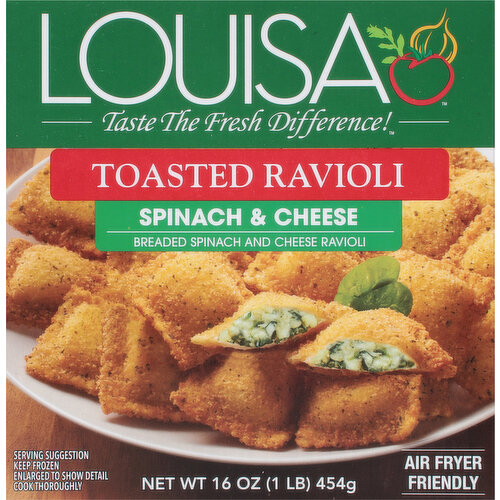 Louisa Ravioli, Toasted, Spinach & Cheese