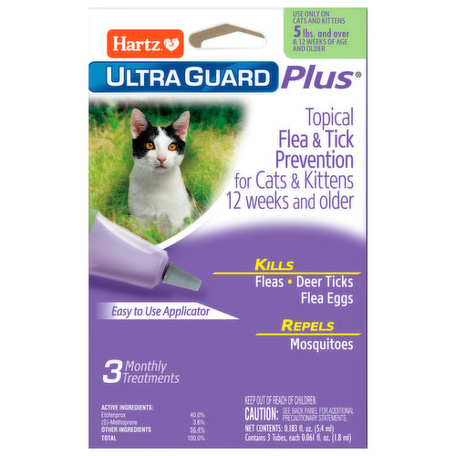 Hartz Ultra Guard Plus Flea & Tick Prevention, Topical, For Cats & Kittens