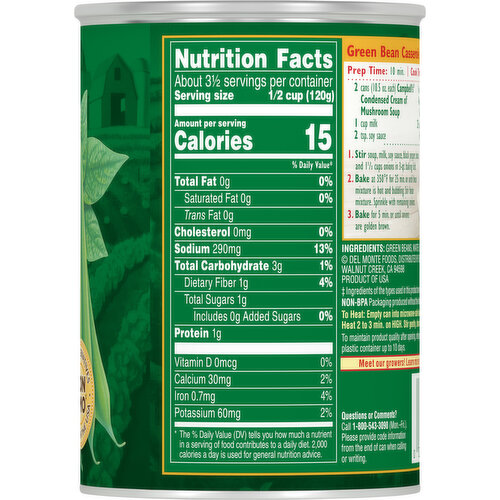 Canned Green Beans Nutrition Facts