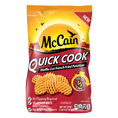 McCain French Fried Potatoes, Waffle Cut, Quick Cook