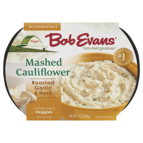 Bob Evans Mashed Cauliflower, Roasted Garlic & Herb