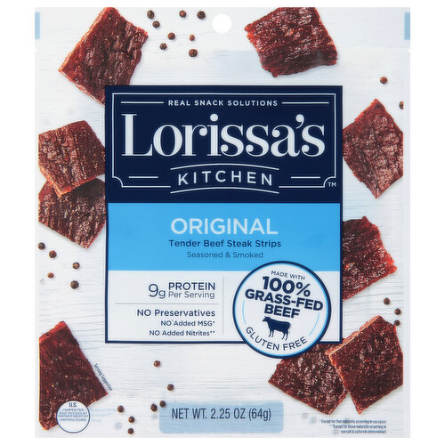 Lorissa's Kitchen Tender Beef Steak Strips, Original