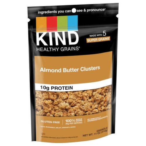 Kind Healthy Grains Almond Butter Clusters Granola