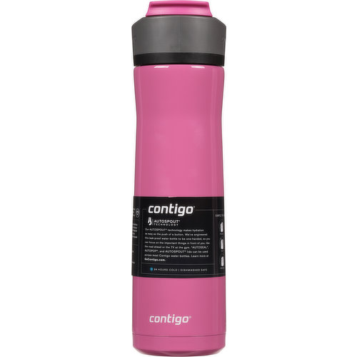 Contigo Ashland Chill 20 Oz Autospout Straw Stainless Steel Water Bottle,  Passion Fruit 