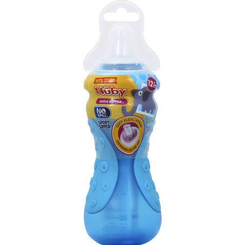 Nuby No-Spill Gripper Cup, Sippy Cup for Baby and Toddler, 10 Ounce,  Colors