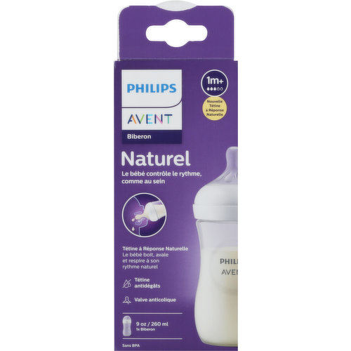 Avent Biberón Natural Response Anti-Colic, 1m+ 260 ml. - Philips