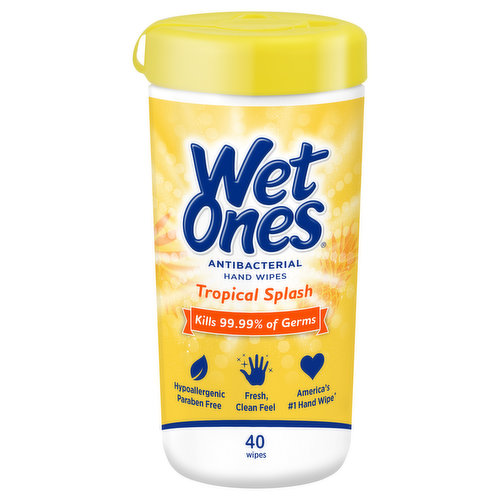 Wet Ones Hand Wipes, Antibacterial, Tropical Splash