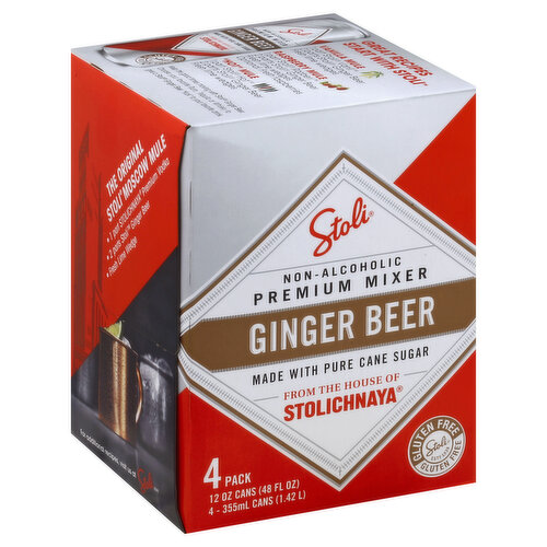 Stolichnaya Ginger Beer, 4 Pack