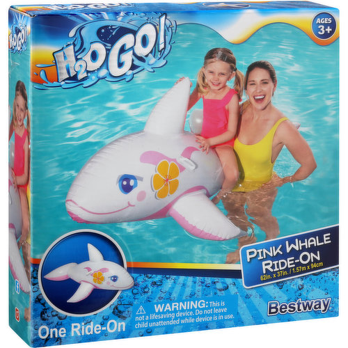 H2O GO! Ride-On, Pink Whale