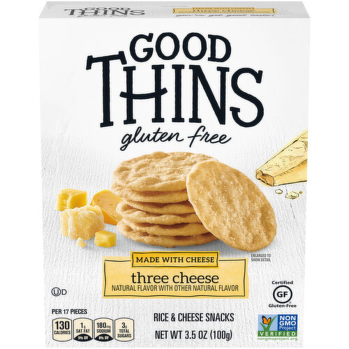 GOOD THINS Parmesan & Garlic Rice & Cheese Snacks Gluten Free Crackers