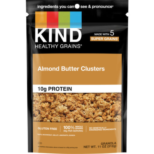 Kind Healthy Grains Almond Butter Clusters Granola