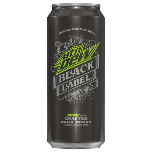 Mtn Dew Black Label Soda, Crafted Dark Berry