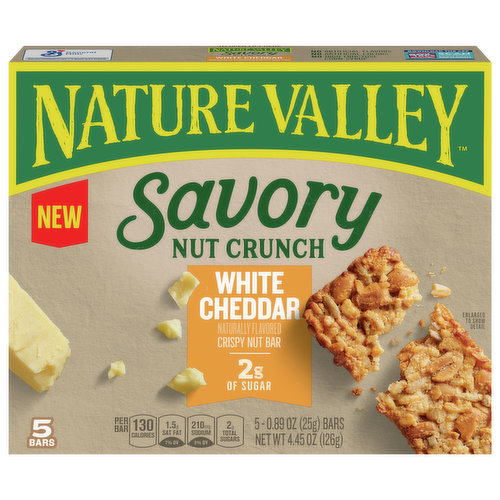 Nature Valley Crispy Nut Bar, White Cheddar, Savory Nut Crunch