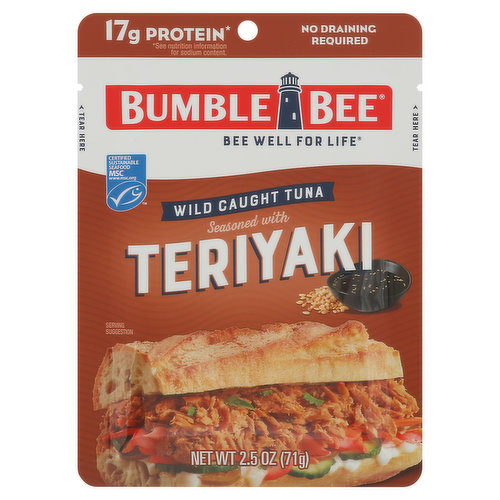 Bumble Bee Tuna, Wild Caught, Teriyaki