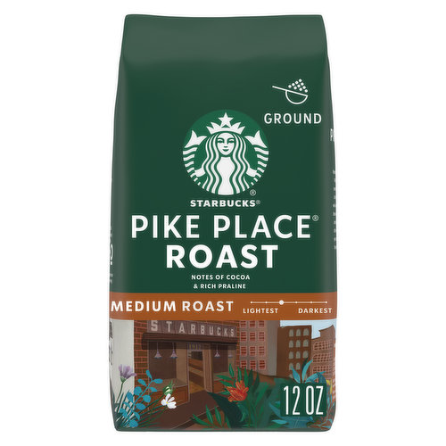 Starbucks Ground Coffee, Pike Place Roast, Medium Roast