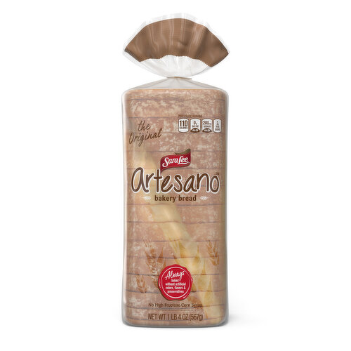 Sara Lee Artesano Original White Pre-sliced Bread, 20 oz