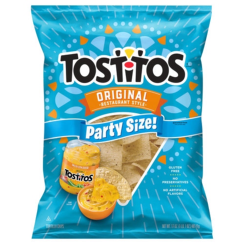Tostitos Tortilla Chips, Original, Restaurant Style, Party Size