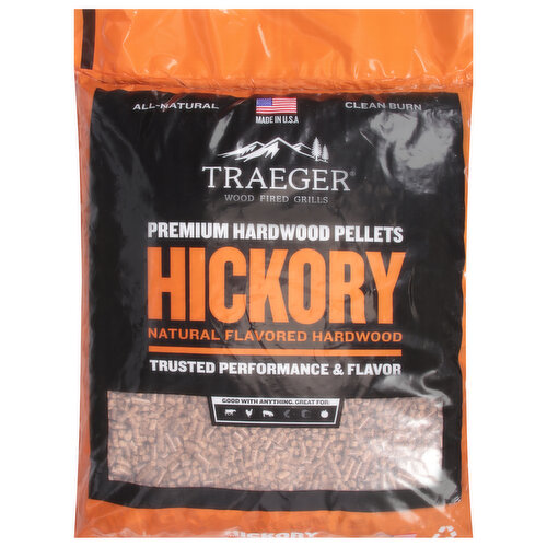 Traeger Hardwood Pellets, Premium, Hickory