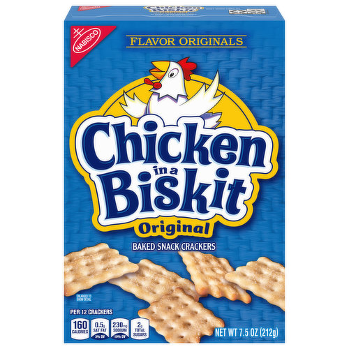 Chicken in a Biskit Baked Snack Crackers, Original