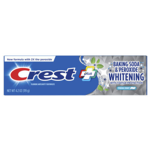 Crest Whitening Baking Soda & Peroxide Whitening Toothpaste, Fresh Mint, 4.2 oz