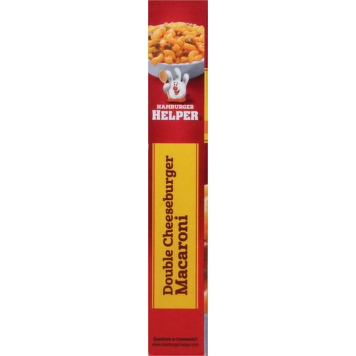 Hamburger Helper Pasta & Sauce Mix, Double Cheeseburger Macaroni
