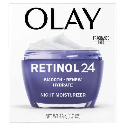 Olay Regenerist Regenerist Retinol 24 + Peptide Night Facial Moisturizer, Fragrance-Free