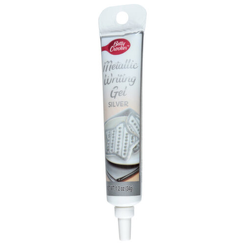 Betty Crocker Writing Gel, Metallic, Grey