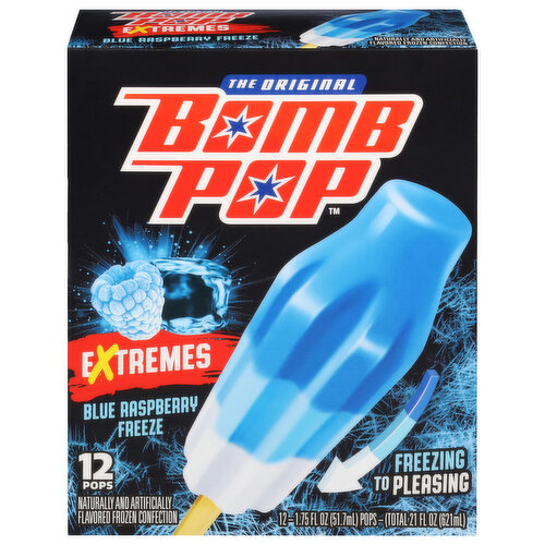 Bomb Pop Pops, Blue Raspberry Freeze, Extremes