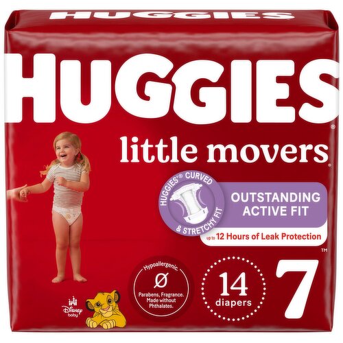 Huggies Little Movers Diapers, Disney Baby, 7 (Over 41 lb)