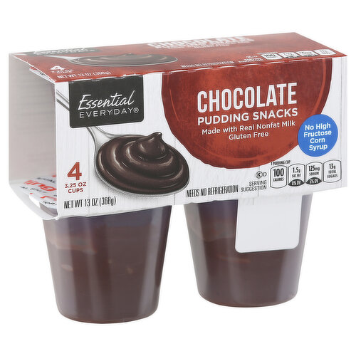 Essential Everyday Pudding Snacks, Chocolate