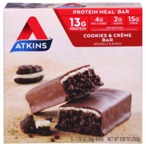 Atkins Protein Meal Bars, Cookies & Creme