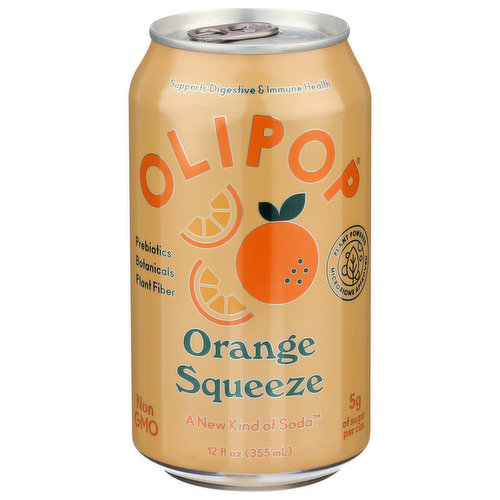 Olipop Soda, Orange Squeeze