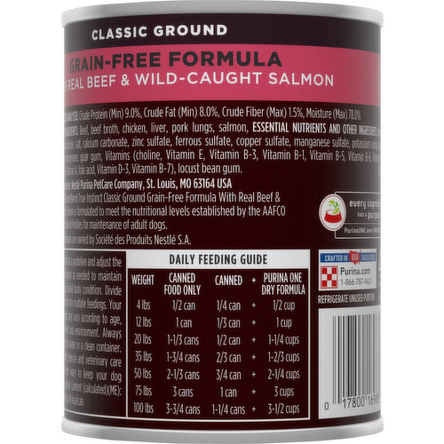 Purina dog food label sale