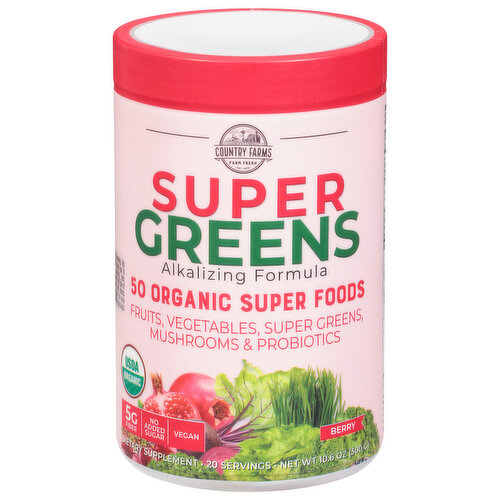 Country Farms Alkalizing Formula, Super Greens