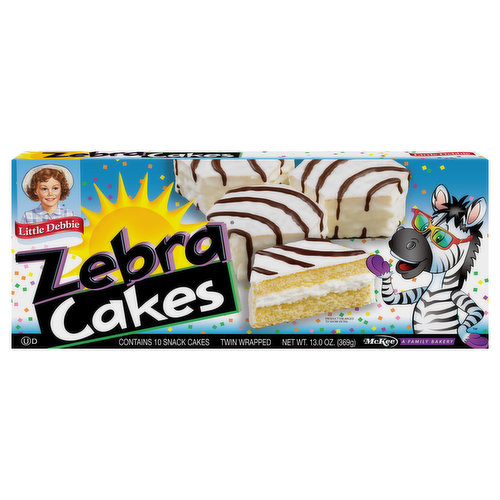 Snack Cake, Zebra, Twin Wrapped