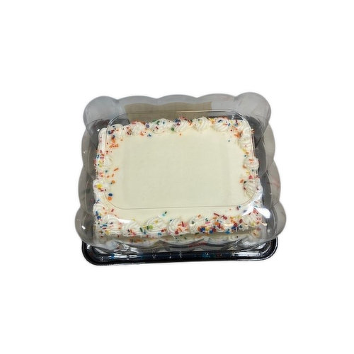 Cub Bakery 1/8 Sheet Marble Cake with White Iced Buttercream