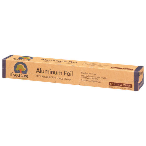 If You Care Aluminum Foil - Bulk 4 Pack of 50 Sq. Ft. Rolls - 100% Recycled  Tin Foil Kitchen Wrap for Pots, Pans, Baking, Freezer