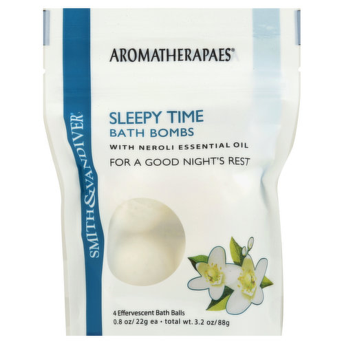 Aromatherapaes Bath Bombs, Sleepy Time, with Neroli Essential Oil