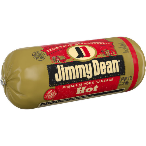 Spice up your morning with Jimmy Dean Hot Pork Breakfast Sausage. Made with premium pork, seasoned to perfection with a bold blend of spices, our spicy sausage roll gives you more fuel to help power your day. Simply cook and serve Jimmy Dean Hot Sausage with eggs and toast for a traditional breakfast or slice into sausage patties and serve with pancakes and maple syrup for brunch.