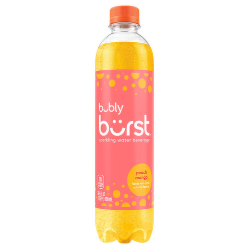 Bubly Burst Water Beverage, Peach Mango